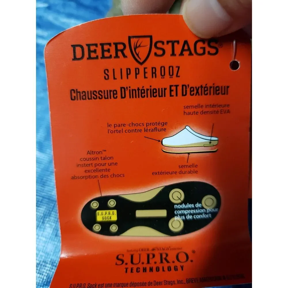 Deer Stags Slipperooz Sock Cushioned Unisex-Child‎ Clog Slipper,13 Little Kid